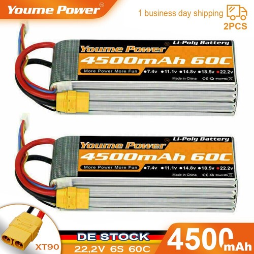 2pcs 4500mah 6s lipo - 22,2v,